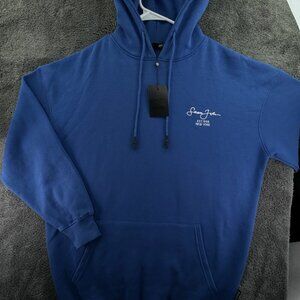 NWT Sean John Misguided Blue Pullover Fleece Hoodie Size 6 Tall Baggy Women